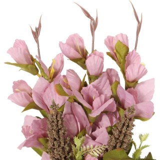 Bukiet płaska wiązanka nagrobna mix gladioli i gerber 68cm fioletowa