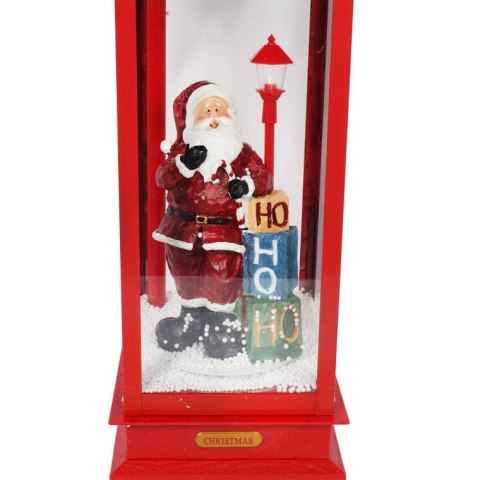 LATARNIA ŚWIĄTECZNA NOELVIK, WIRUJĄCY ŚNIEG, LED, MELODIE, MIKOŁAJ, 48CM