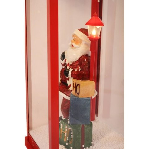 LATARNIA ŚWIĄTECZNA NOELVIK, WIRUJĄCY ŚNIEG, LED, MELODIE, MIKOŁAJ, 48CM