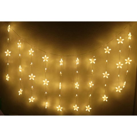 KURTYNA LED ZEWNĘTRZNA STELLARIA, GWIAZDKI, 170 LED, 2M, CIEPŁA BIEL, IP44