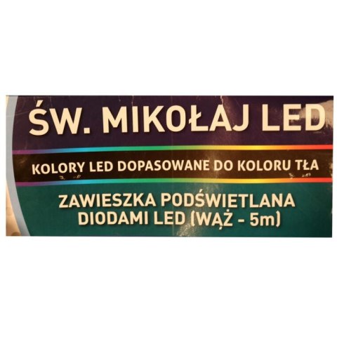 DEKORACJA ŚWIĄTECZNA MIKOŁAJ LED LUMINOSO, DUŻA, ZEWNĘTRZNA, OZDOBA NA DOM