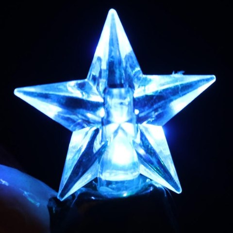 Ozdoba świąteczna ceramiczny MIKOŁAJ z choinką LED 12.5 cm