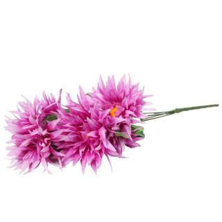Sztuczny Bukiet 5 Fioletowych Chryzantem o Wysokości 58 cm