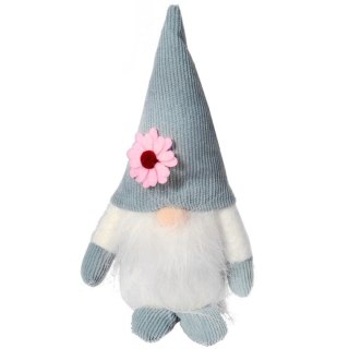 Niebieski Skrzat Wiosenny z Brodą 17 cm - Dekoracja Wielkanocna
