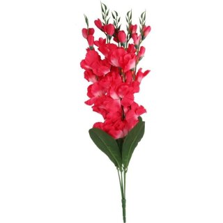 Bukiet Szlachetnych Gladioli w Kolorze Różowym - Sztuczne Kwiaty o Naturalnym Wyglądzie, 65cm