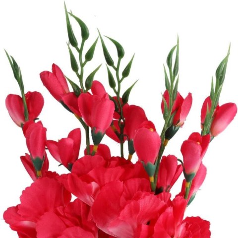 Bukiet Szlachetnych Gladioli w Kolorze Różowym - Sztuczne Kwiaty o Naturalnym Wyglądzie, 65cm