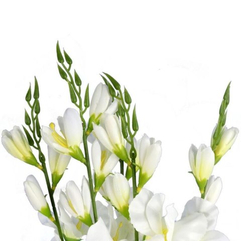 Bukiet białych gladioli sztucznych, naturalnie wyglądających, 65 cm
