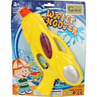 Pistolet na Wodę Śmigus-Dyngus 29cm w Kolorach Żółto-Fioletowym z Odwróconym Mocowaniem Pojemnika