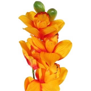 Storczyk Dekoracyjny Pomarańczowy - Kwiat Sztuczny Wysokiej Jakości 98 cm