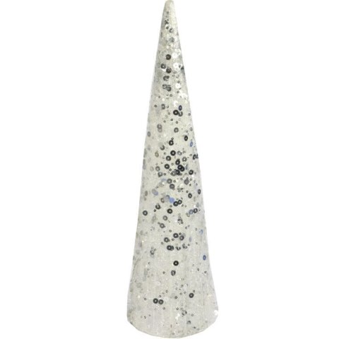 BIAŁA SIZALOWA CHOINKA-STOŻEK 40 CM - DEKORACJA ŚWIĄTECZNA