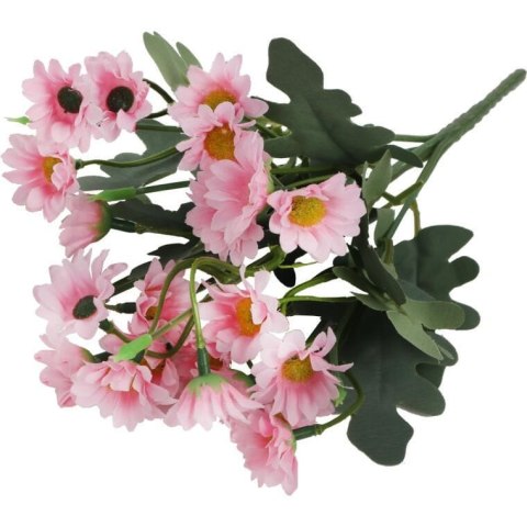 BUKIET RÓŻOWYCH MARGARETEK - 5 GAŁĄZEK - SZTUCZNE KWIATY O WYSOKOŚCI 32 CM