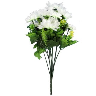 Bukiet Sztucznych Gerber Białych 12 Sztuk - Dekoracja o Wysokości 45 cm