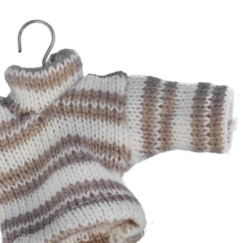Ozdoba bożonarodzeniowa zawieszka SWETEREK z materiału 13X9cm BRĄZOWY