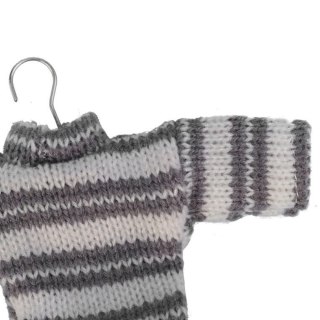 Ozdoba bożonarodzeniowa zawieszka SWETEREK z materiału 13X9cm SZARY