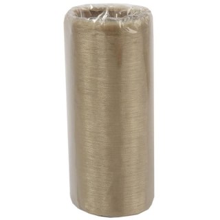 Beżowa Organza do Dekoracji i Kompozycji Florystycznych - 12 cm x 9 m