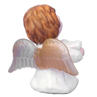 Ceramiczny Anioł z Lirą jako Dekoracja lub Element Pomnika, 9 cm
