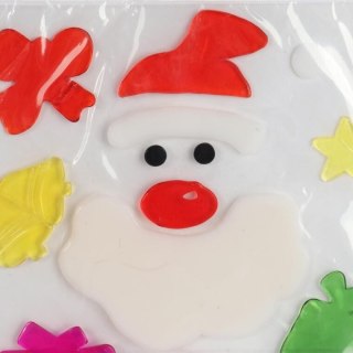 NAKLEJKI ŻELOWE SAMOPRZYLEPNE NA OKNO Z MIKOŁAJEM 20 CM II