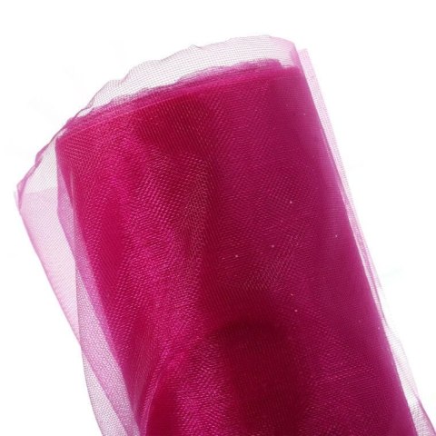 Organza Dekoracyjna Ciemny Róż 12cm x 9m