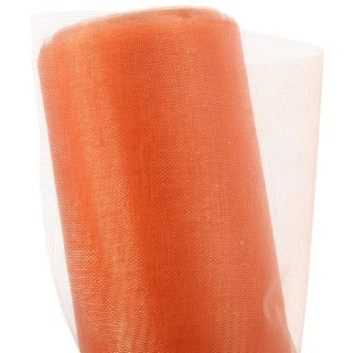 Pomarańczowa Organza do Dekoracji Florystycznych i Świątecznych, 12 cm x 9 m