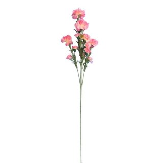 Sztuczna Gałązka Goździków w Kolorze Łososiowym - 15 Kwiatów, Wysokość 86 cm