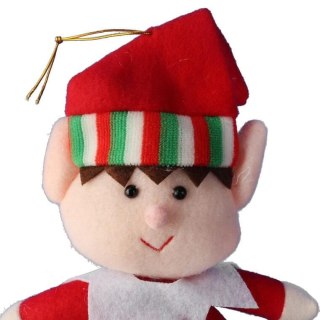 Czerwony Elf Bożonarodzeniowy do Zawieszenia 30 cm