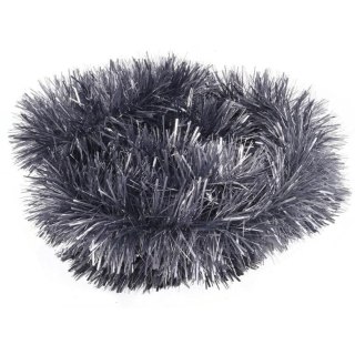 Luksusowy Szary Łańcuch Choinkowy Goliat, 7cm x 200cm, z Metalizowanej Folii