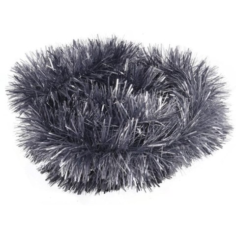 Luksusowy Szary Łańcuch Choinkowy Goliat, 7cm x 200cm, z Metalizowanej Folii