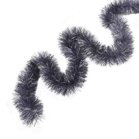 Luksusowy Szary Łańcuch Choinkowy Goliat, 7cm x 200cm, z Metalizowanej Folii