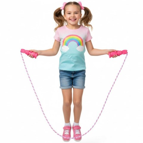SKAKANKA Z RÓŻOWYMI ZAJĄCZKAMI 216 CM