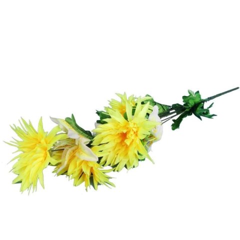 BUKIET 7 KWIATÓW MIX LILIA I ASTRY 70 CM KOLOR ŻÓŁTY