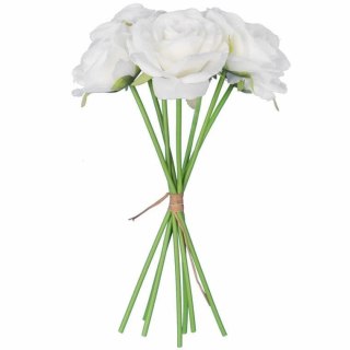 BUKIET 7 RÓŻ 37 CM KOLOR BIAŁY
