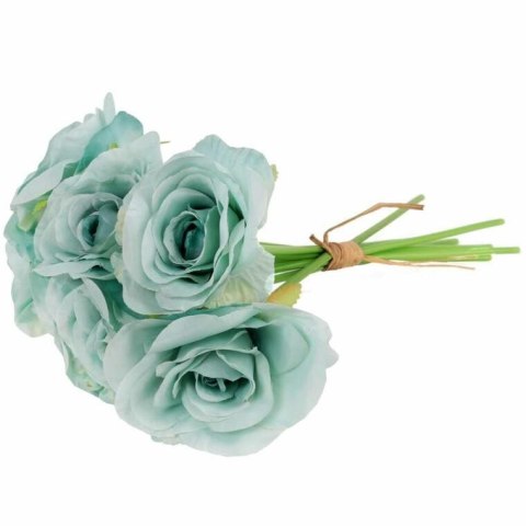 BUKIET 7 RÓŻ 37 CM KOLOR TURKUSOWY