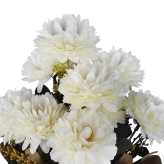 BUKIET 9 CHRYZANTEM 38 CM KOLOR BIAŁY