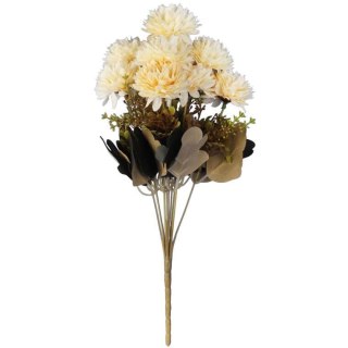 BUKIET 9 CHRYZANTEM 38 CM KOLOR KREMOWY