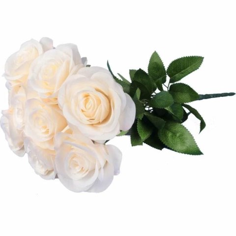 BUKIET 9 RÓŻ 44 CM KOLOR KREMOWY