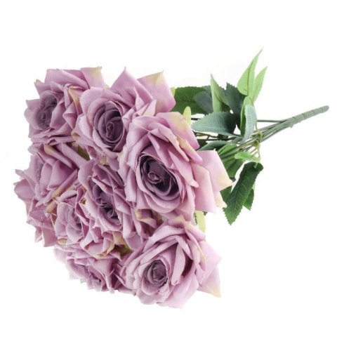 BUKIET 9 ROZWINIĘTYCH RÓŻ 48 CM KOLOR RÓŻOWY