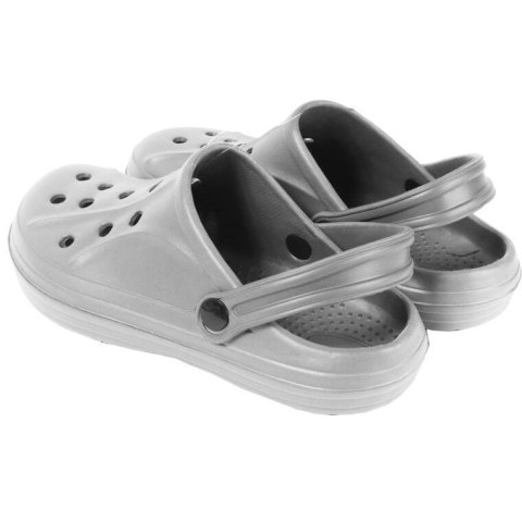 MĘSKIE KLAPKI ogrodowe/basenowe buty LEKKIE chodaki PIANKOWE SZARE 40