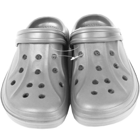 MĘSKIE KLAPKI ogrodowe/basenowe buty LEKKIE chodaki PIANKOWE SZARE 42
