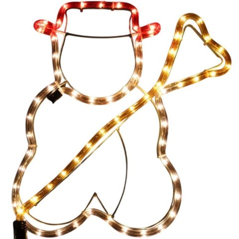 BAŁWAN LED LUMENIA, OZDOBA ŚWIĄTECZNA, ZEWNĘTRZNA IP44, MULTIKOLOR, 36X35CM