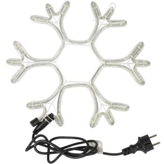 BOŻONARODZENIOWA DEKORACJA Z WĘŻA ŚWIETLNEGO LED- PŁATEK ŚNIEGU SNIEŻYNKA 38 CM
