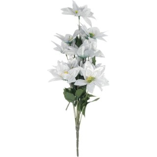 Bukiet 14 POINSECJI 44 cm KOLOR SREBRNY