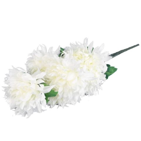 Bukiet 7 dużych chryzantem w kolorze białym 74 cm