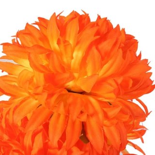 Bukiet 7 dużych chryzantem w kolorze pomarańczowym 74 cm