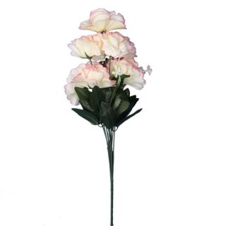 Bukiet 9 GOŹDZIKÓW w kolorze KREMOWYM 54 cm