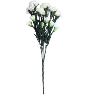 Bukiet GOŹDZIKÓW 42 cm BIAŁY