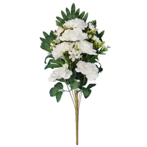 Bukiet płaski z różami 60cm BIAŁY