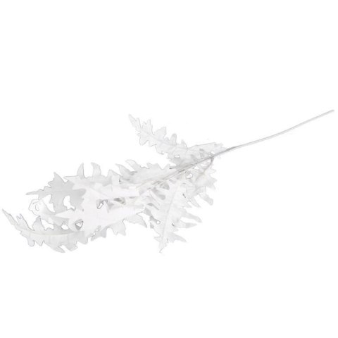 GAŁĄZKA LIŚCI DĘBU BŁOTNEGO 100 CM biała
