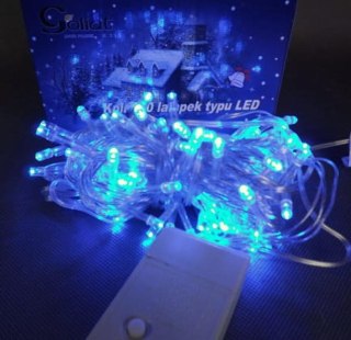Komplet Niebieskich Lamp Choinkowych 100 LED - Zgodny z Normami UE, Odporny na Warunki Atmosferyczne, Z Programatorem 8 Funkcji,