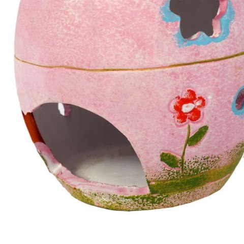 Różowy Ceramiczny Lampion w Kształcie Jajka 14cm