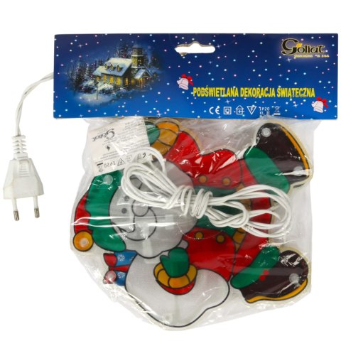 BOŻONARODZENIOWA DEKORACJA ŚWIETLNA- MIKOŁAJ 22 CM